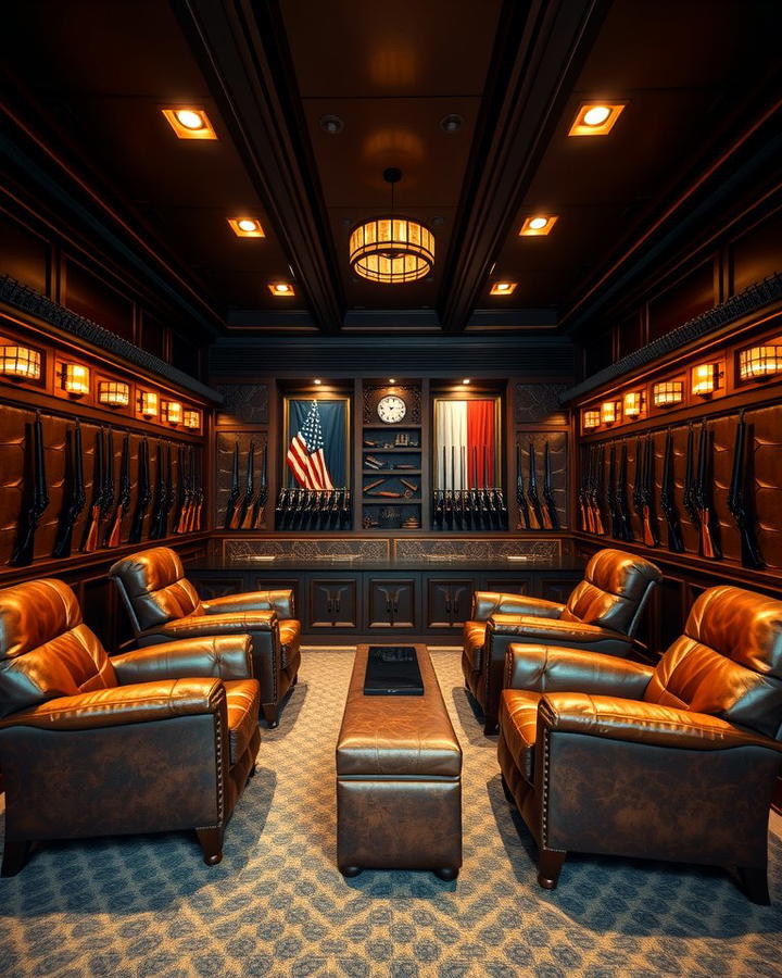 Gun Room with Leather Furnishings