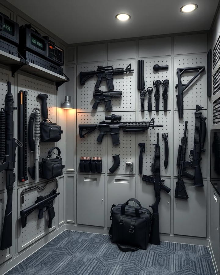 Gun Room with Tactical Wall Panels