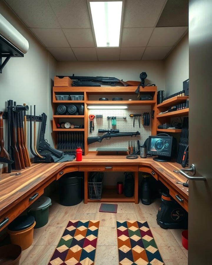 Gun Room with Workshop Area