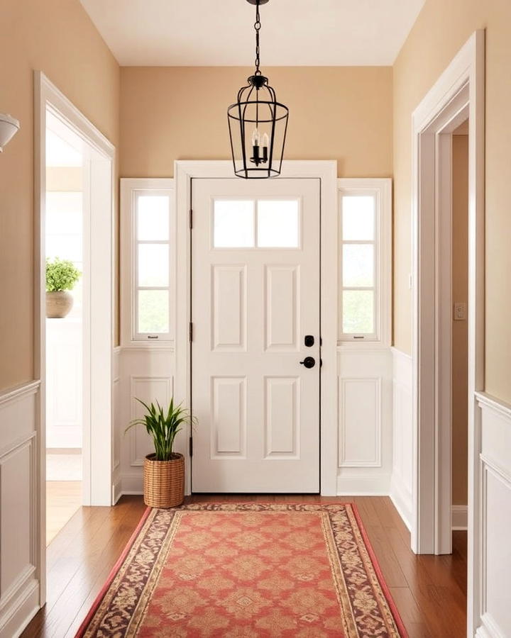 Half Wall Wainscoting for Entryway