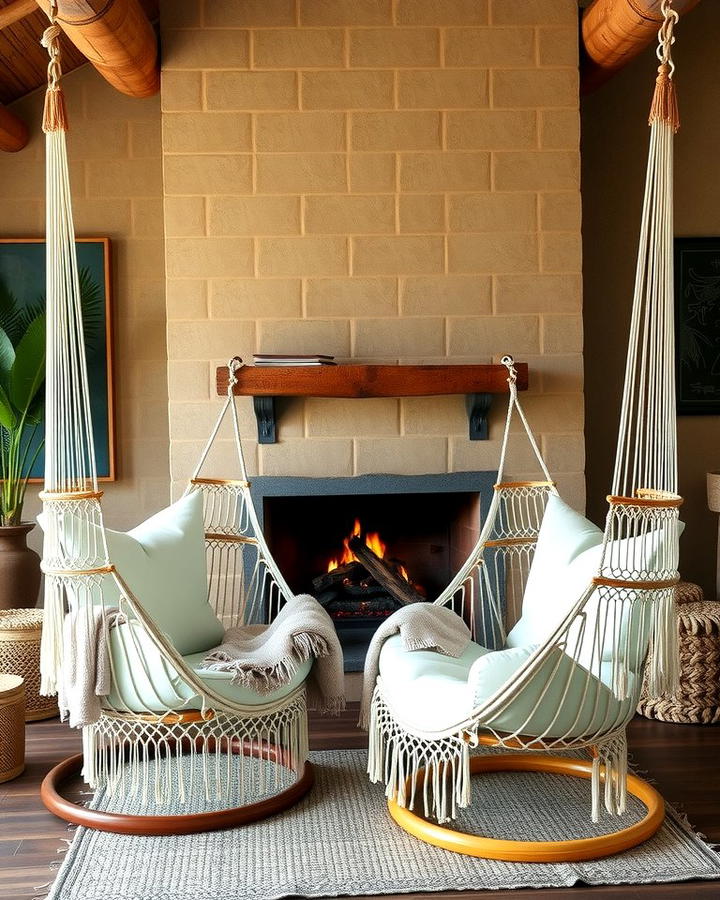 Hammock Style Fireplace Seating