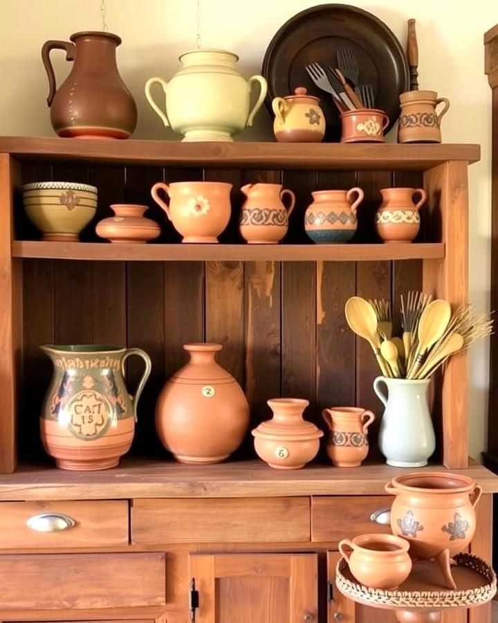 Handcrafted Pottery Display