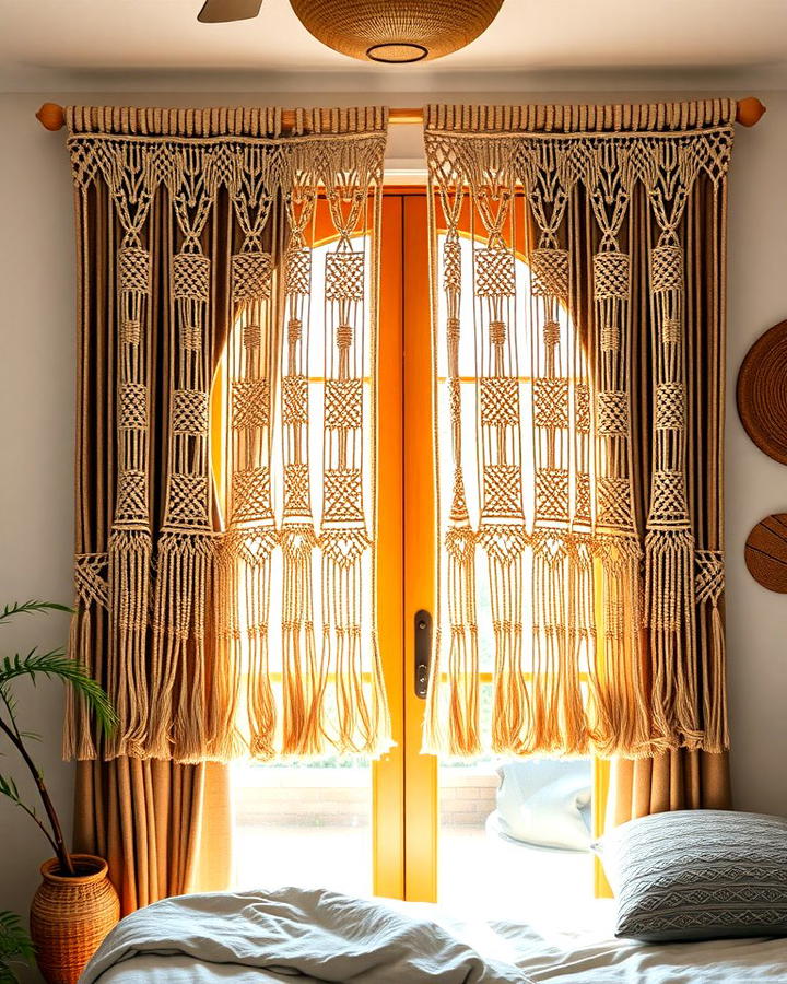 Hang a Macrame Curtain for a Boho Vibe