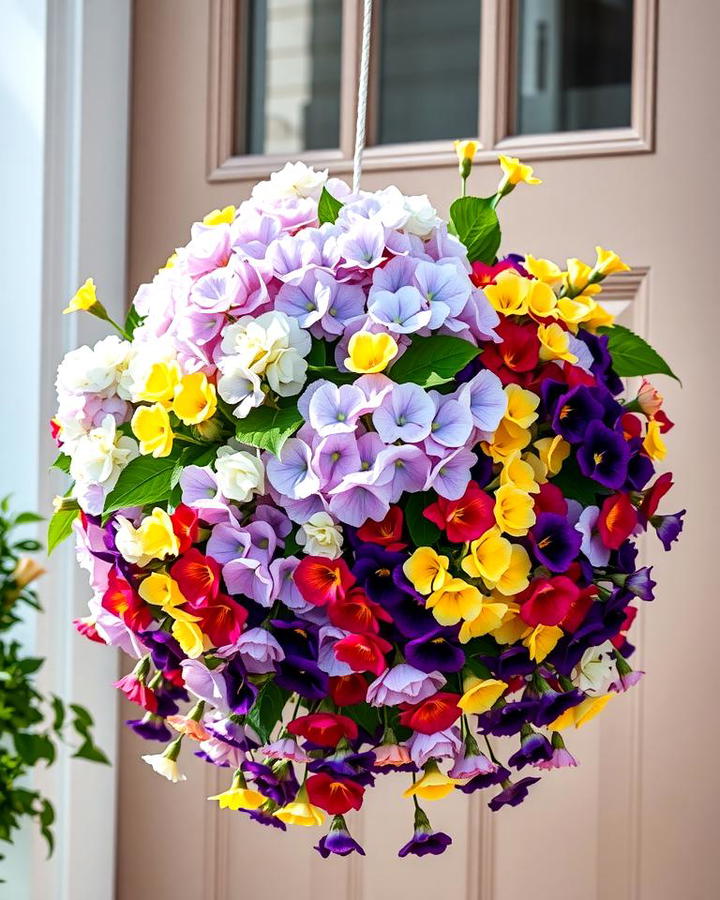 Hanging Basket with Fresh Flowers