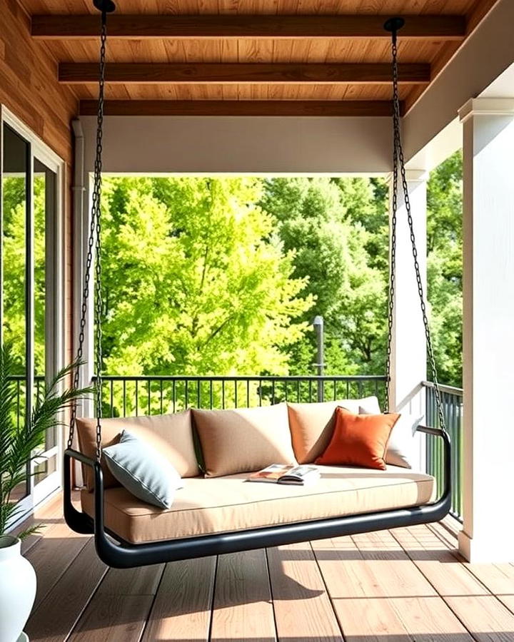 Hanging Bench Swing with Cushions