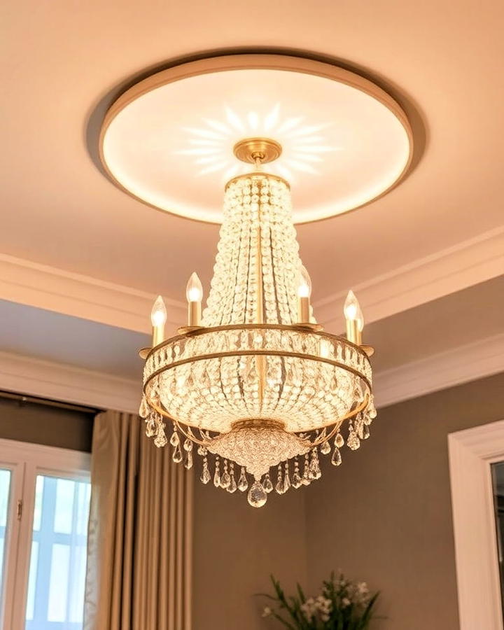 Hanging Chandelier to Enhance Drop Ceiling