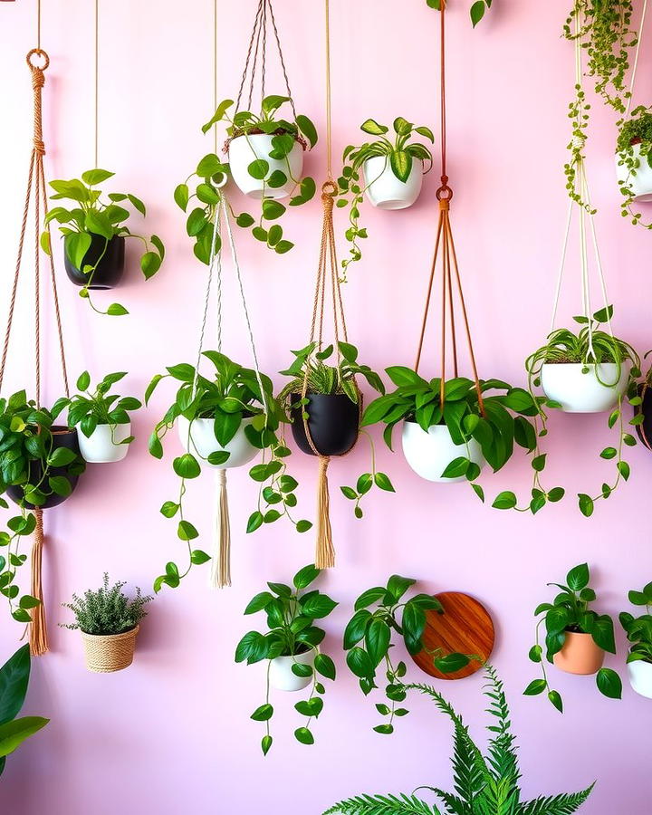 Hanging Planters with Greenery