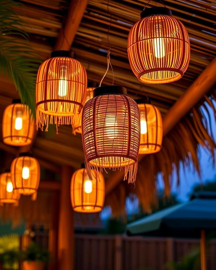 Hanging Tiki Lanterns for Atmosphere