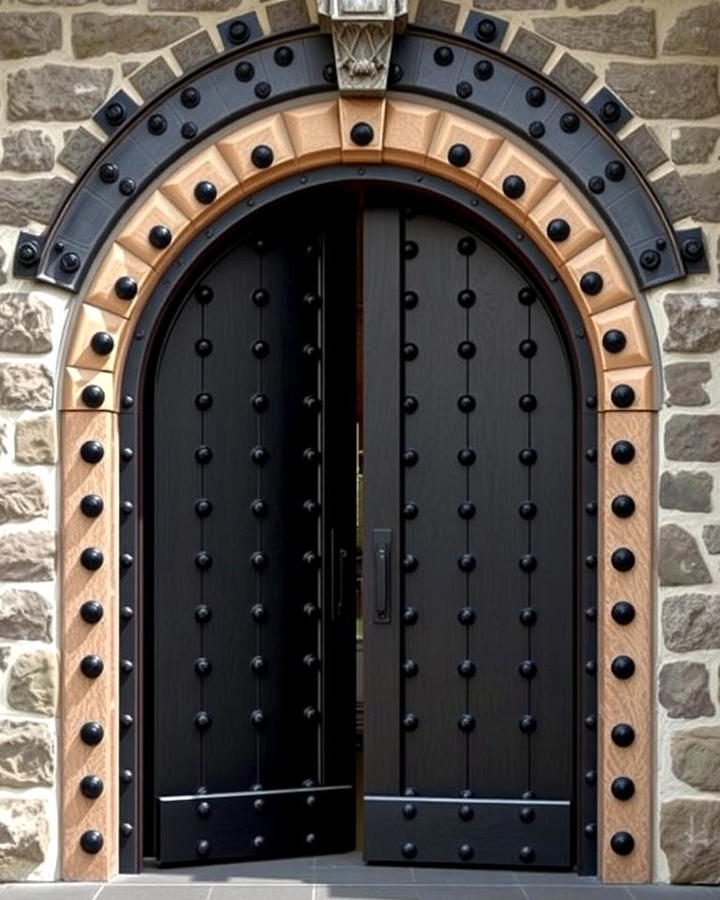 Heavy Iron Studded Doors