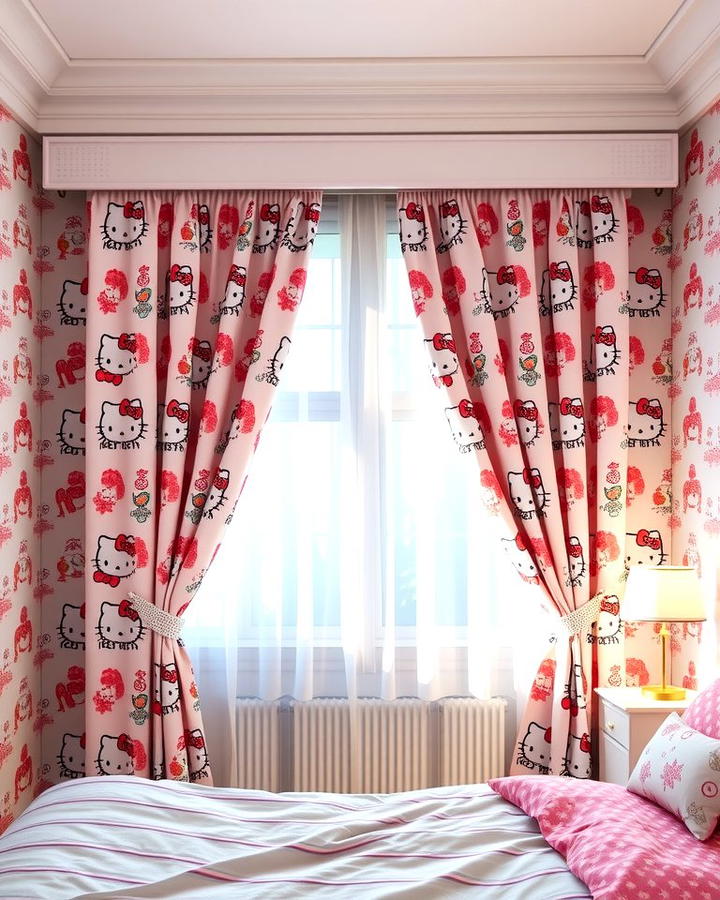 Hello Kitty Curtains and Drapes