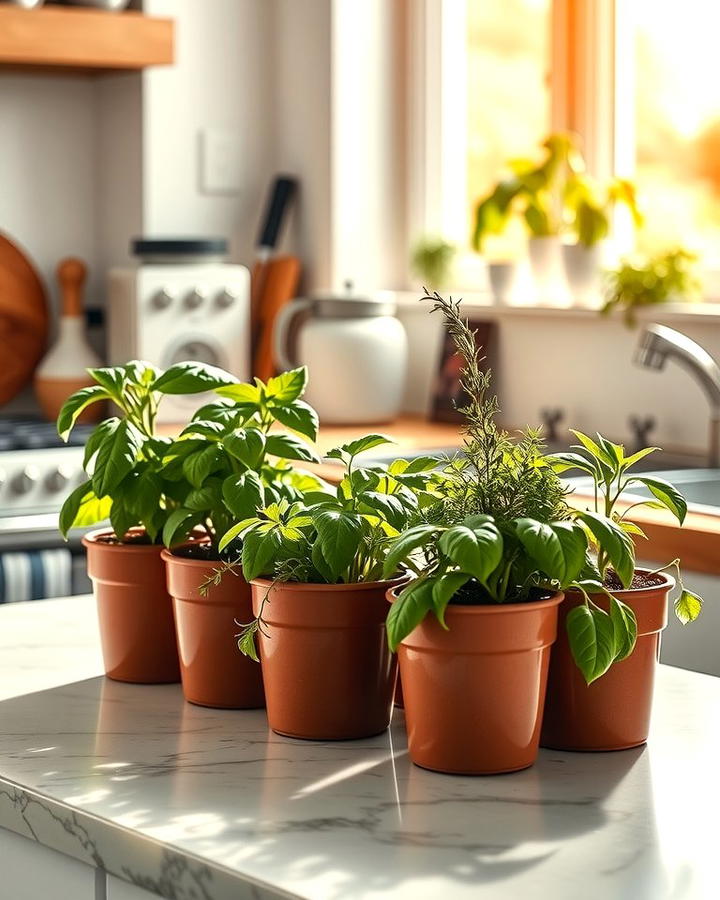 Herb Garden on the Kitchen Counter