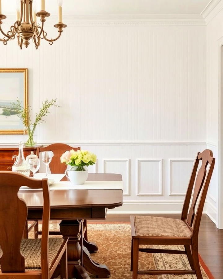 Heritage inspired Wall Paneling Dining Room