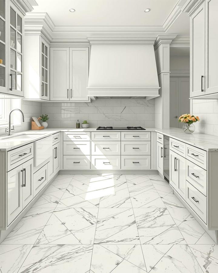 Herringbone Marble Layout