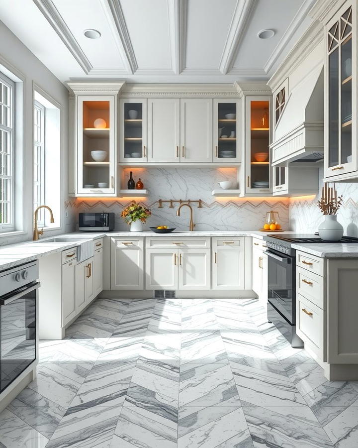 Herringbone Marble Pattern