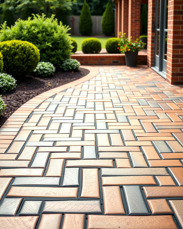 Herringbone with Contrasting Borders