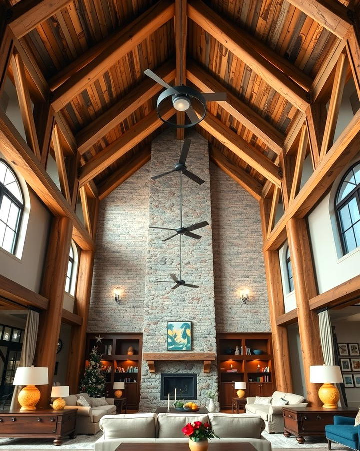 High Ceilings with Beams