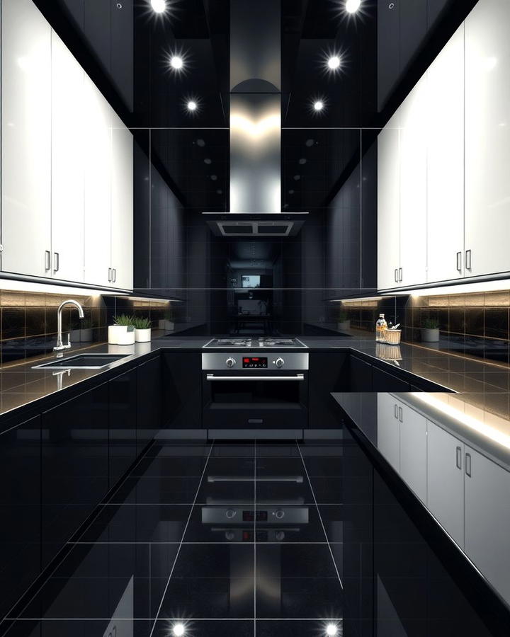 High Gloss Black Ceramic Tiles