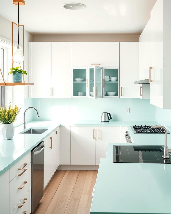 High Gloss Mint Green for a Contemporary Look