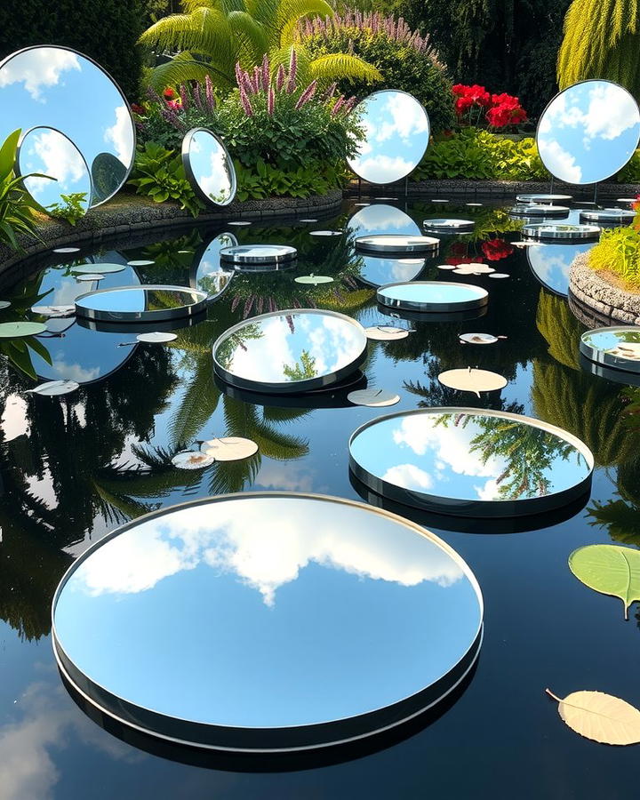 Highlight Water Elements With Floating Mirrors