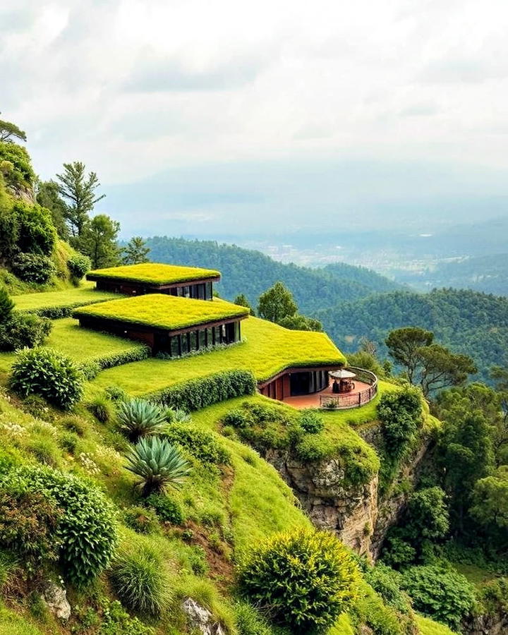 Hillside Harmony House With Green Roof