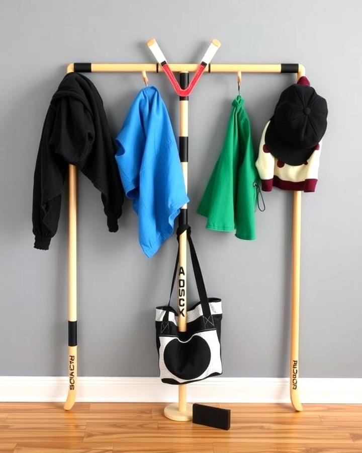 Hockey Stick Coat Rack