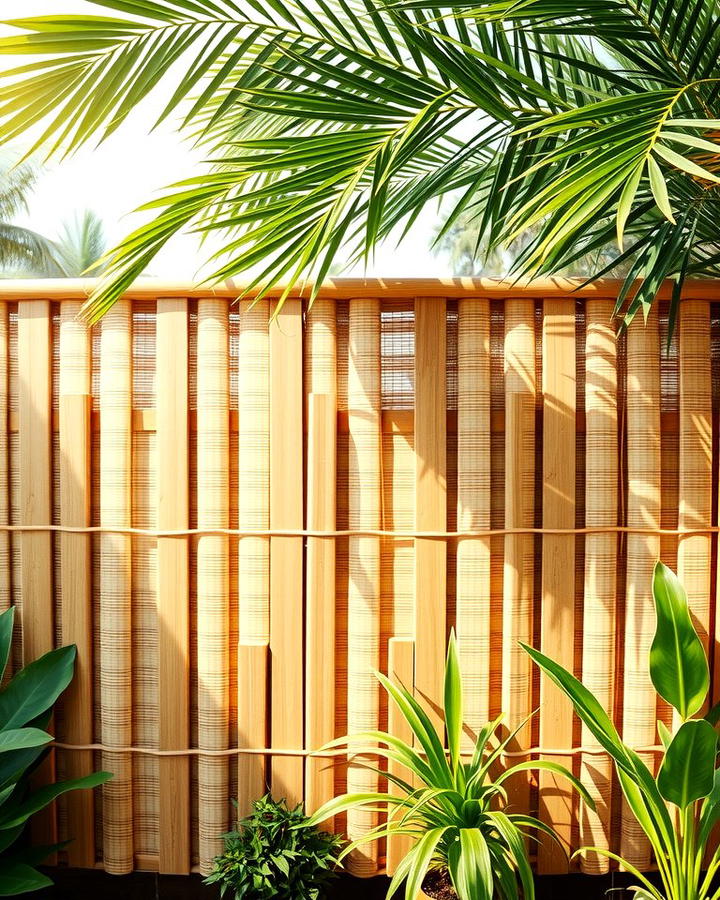 Horizontal Bamboo Fence