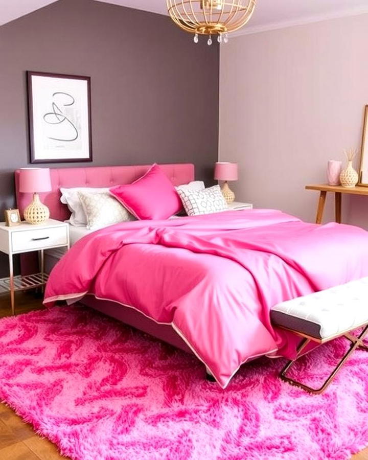 Hot Pink Area Rug