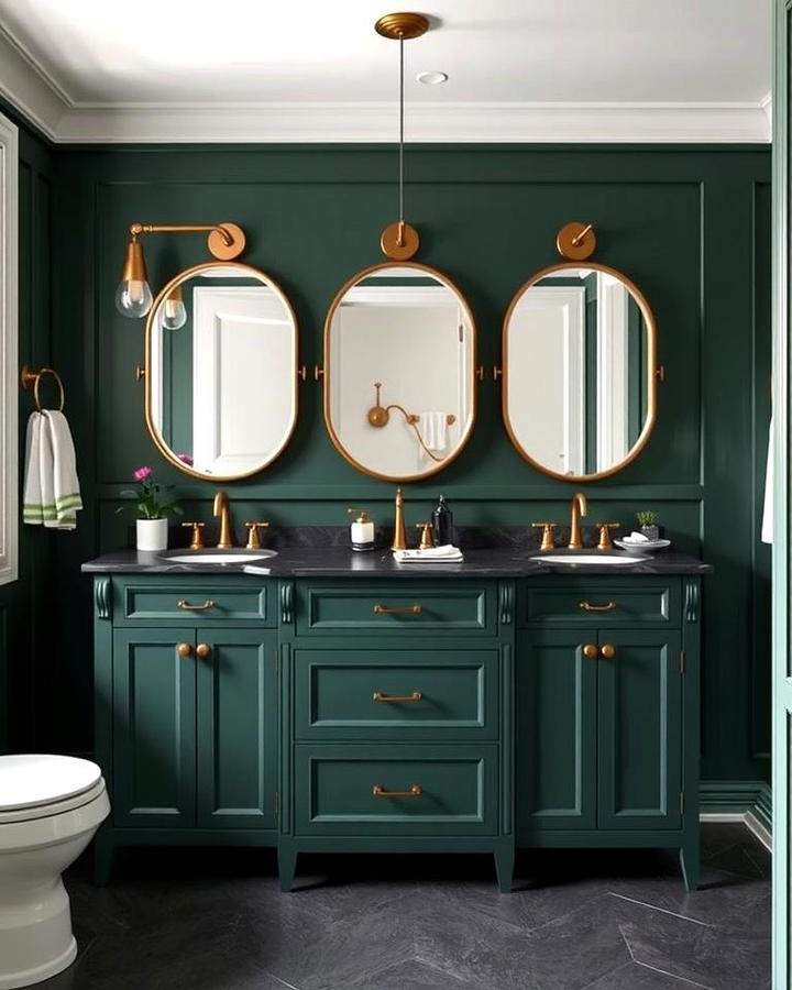 Hunter Green Vanity for Timeless Appeal