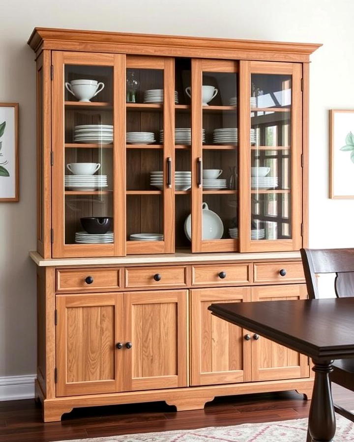 Hutch with Sliding Doors