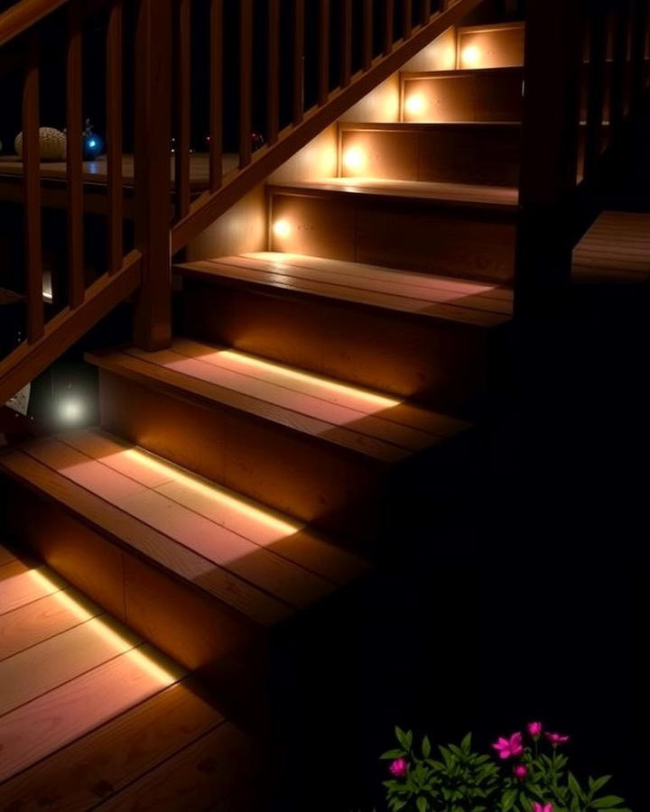 Illuminated Deck Steps for Safety and Style