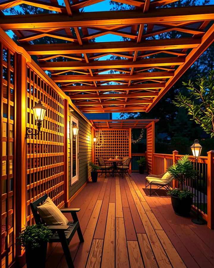 Illuminated Lattice Panels for Ambiance