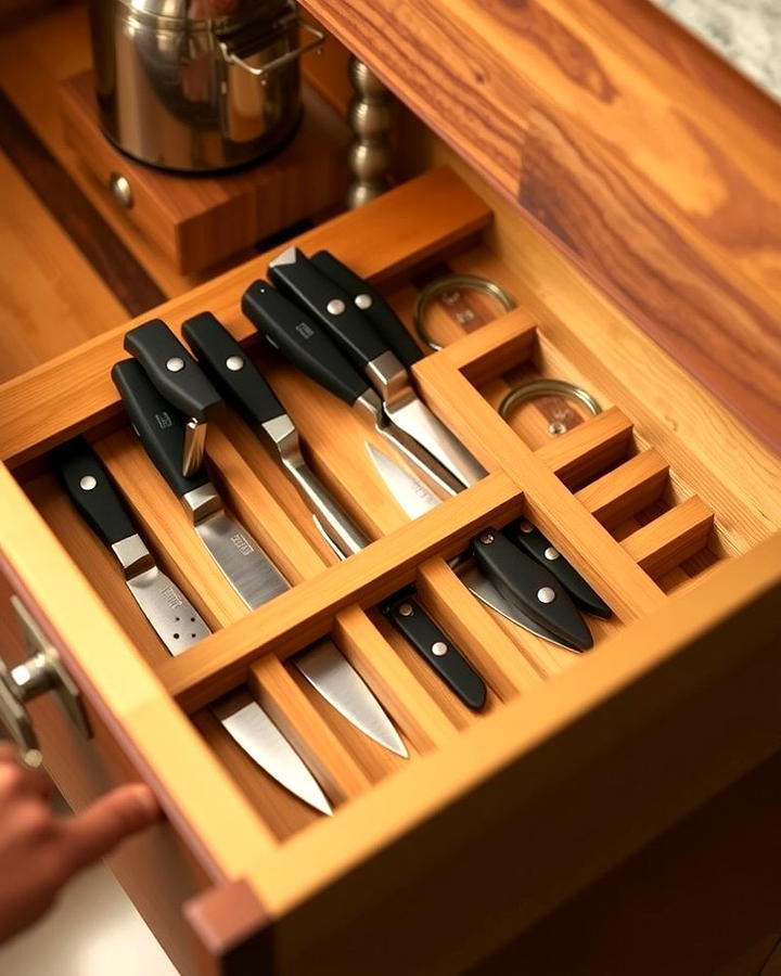 In Drawer Knife Organizers for Safety