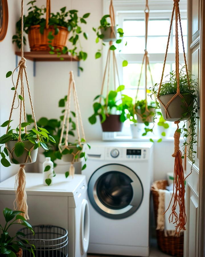 Incorporate Hanging Plants for a Natural Touch