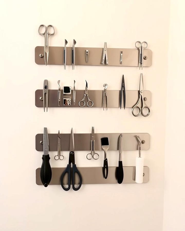 Incorporate Magnetic Strips for Small Tools