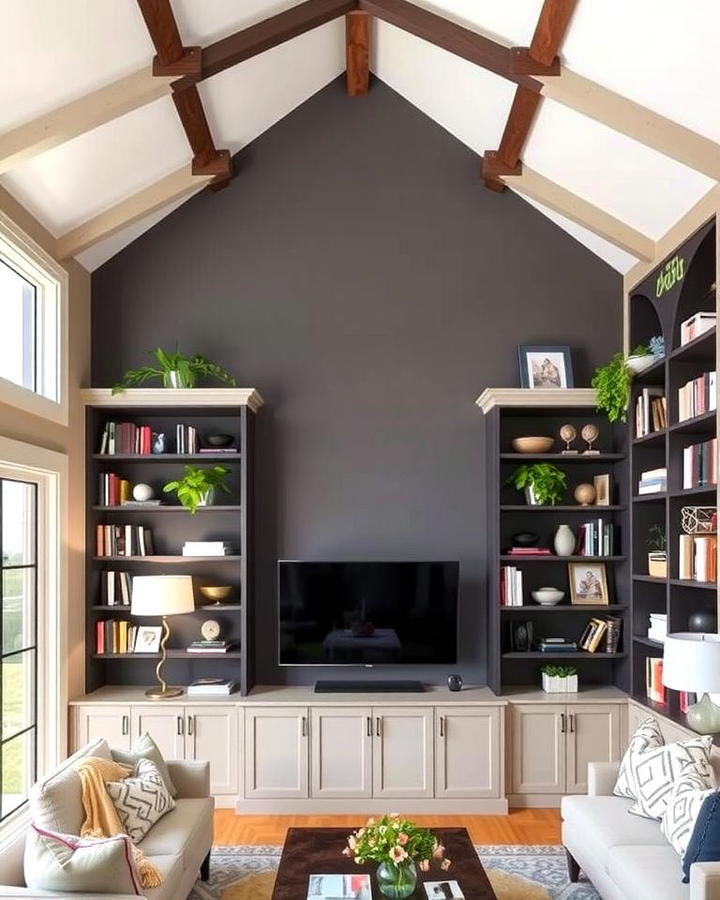 Incorporating Built In Shelving Along the Walls