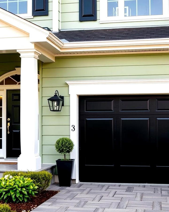 Incorporating a Black Garage Door