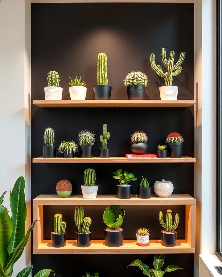 Indoor Cactus Shelf