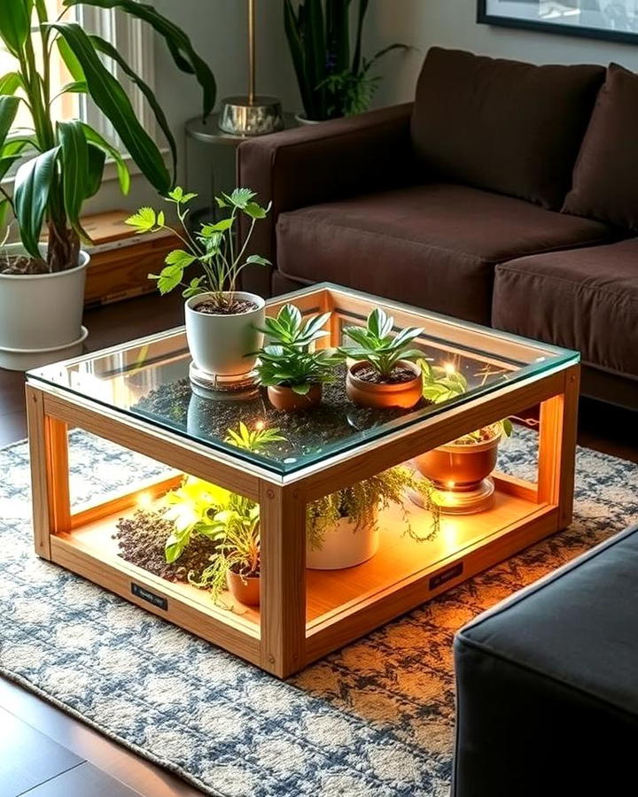 Indoor Greenhouse Coffee Table