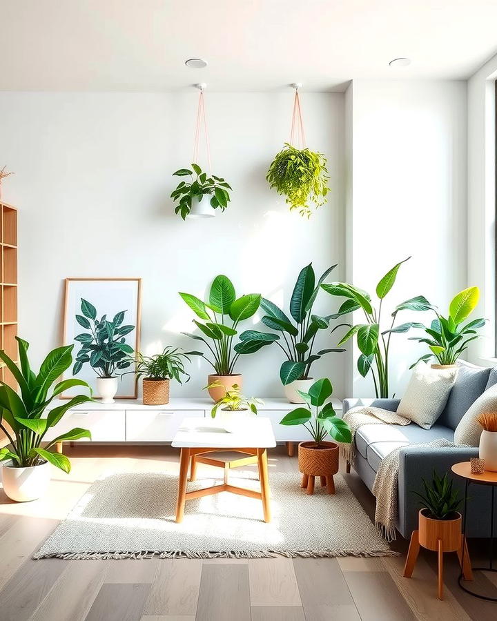 Indoor Plants Paired with Grey Elements