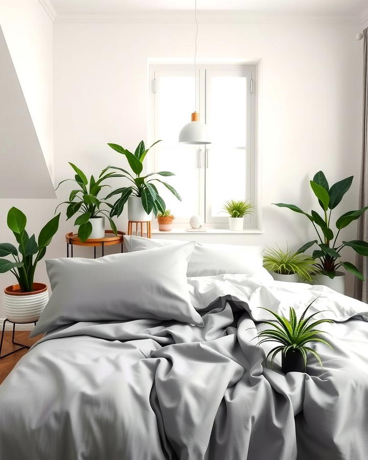 Indoor Plants with Grey Bedding