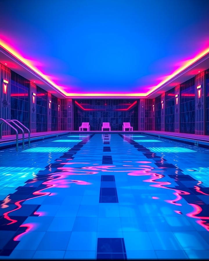 Indoor Pool with LED Lighting