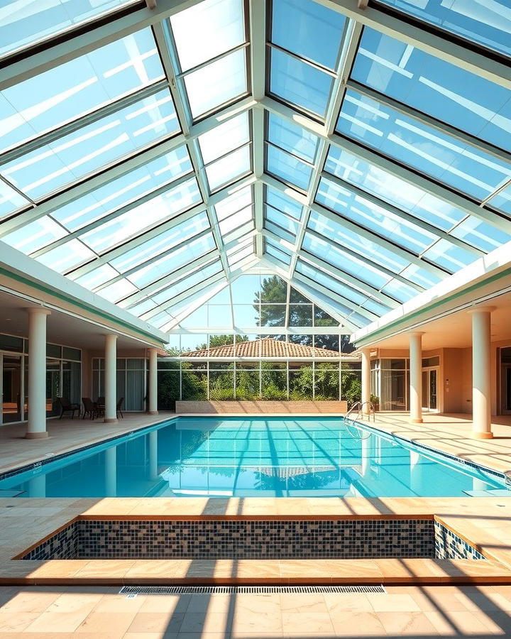 Indoor Pool with a Retractable Roof