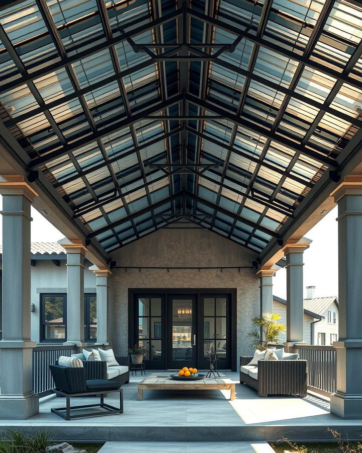 Industrial Chic with Exposed Metal Roof