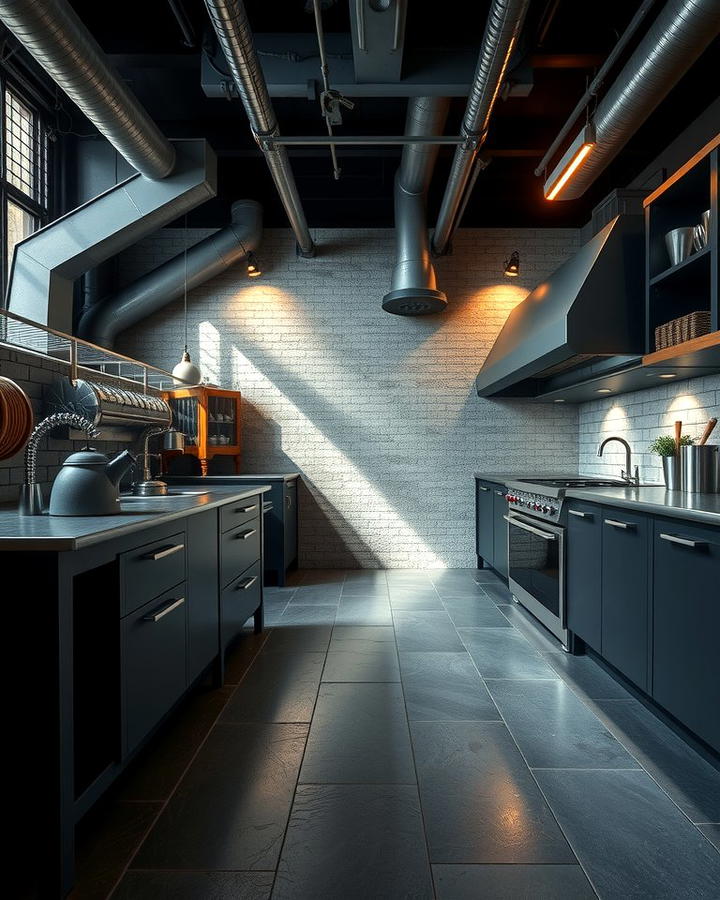 Industrial Edge with Dark Slate Flooring