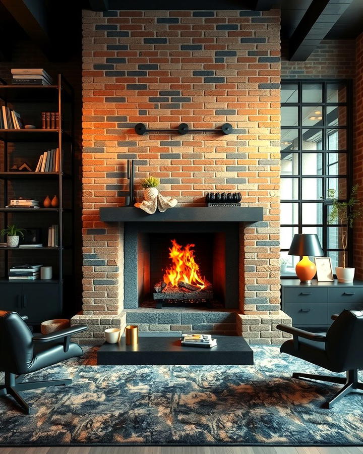 Industrial Fireplace Design