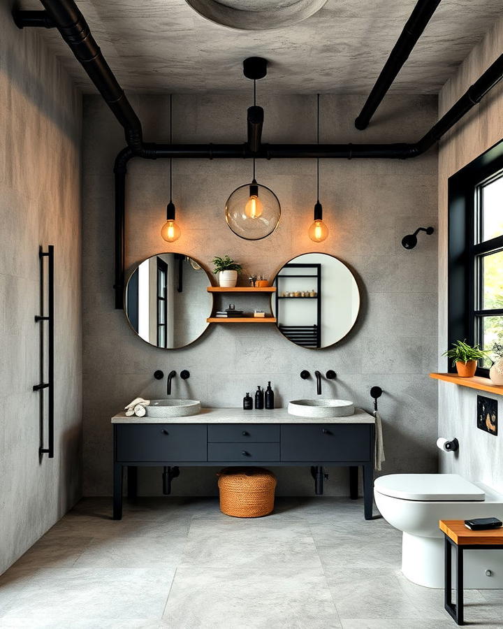 Industrial Inspired Bathroom Details