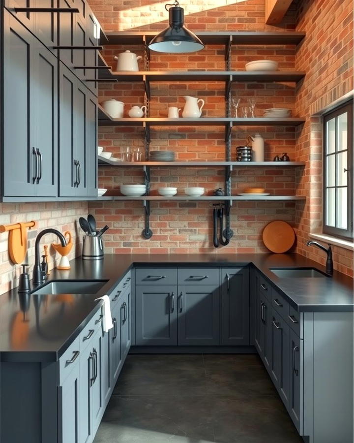 Industrial Inspired Design with Gray and Black