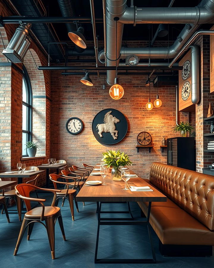 Industrial Inspired Dining Space