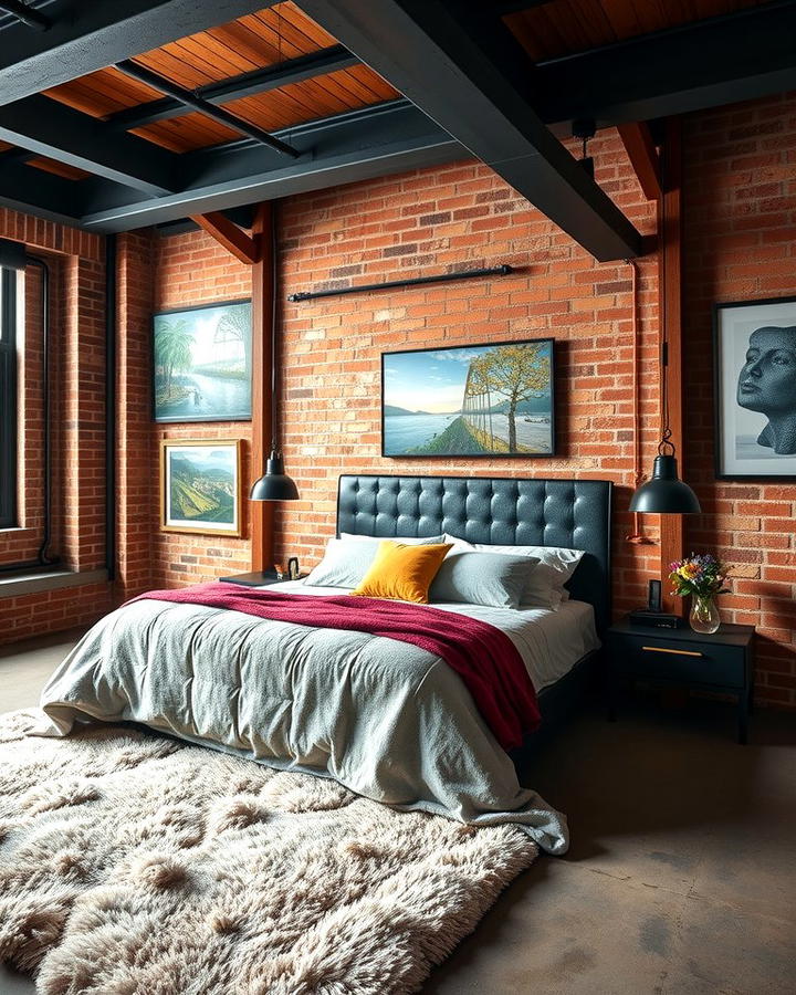 Industrial Loft Bedroom Charm