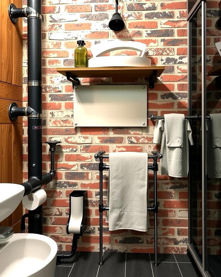 Industrial Pipe Towel Rack 2